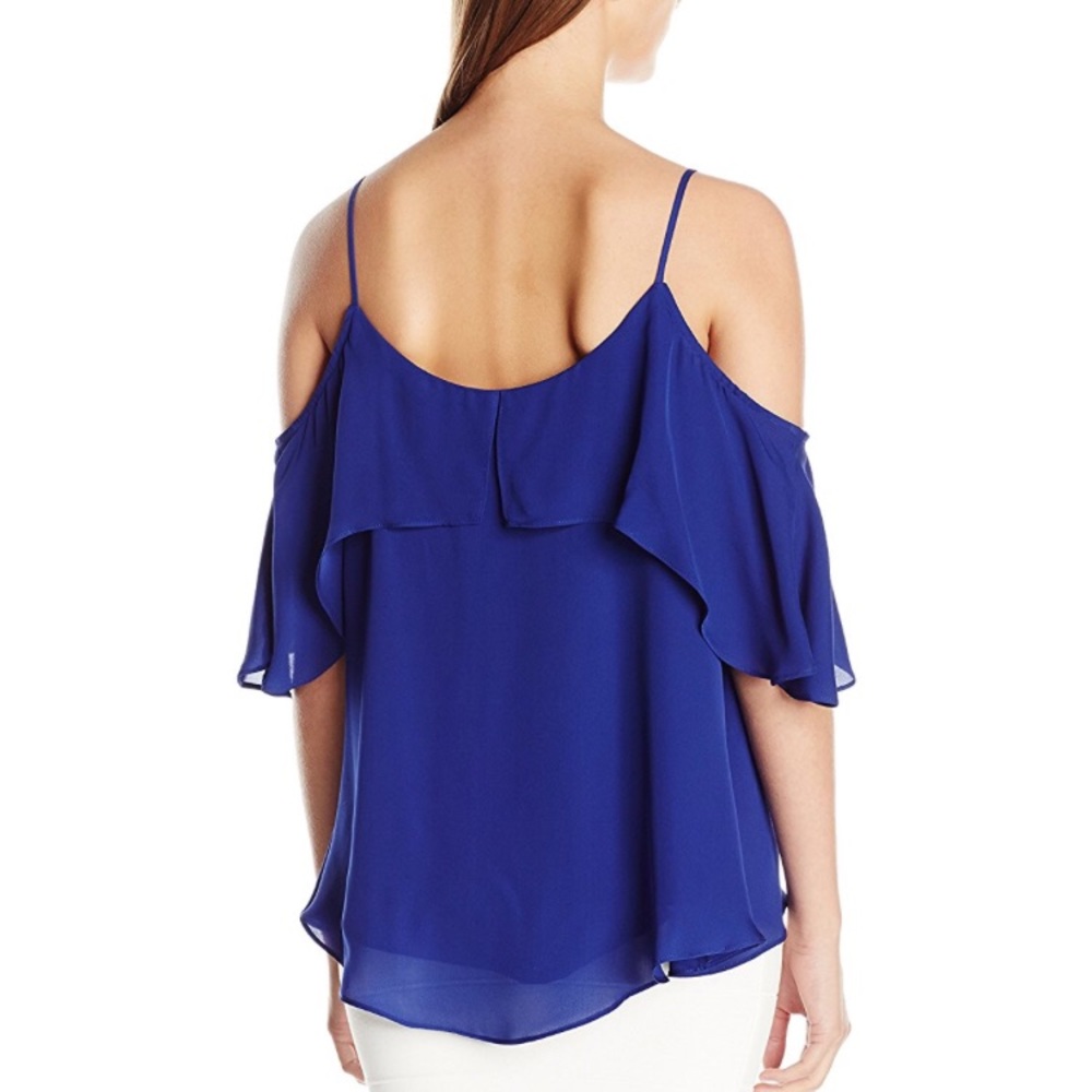 Nicole Miller Silk Flutter Sleeve blouse size S